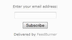 FeedBurner email subscription form